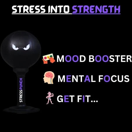 Desktop punching bag for stress relief & adrenaline boost