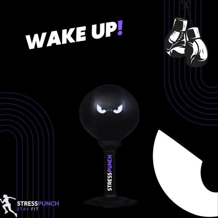 Desktop punching bag for stress relief & adrenaline boost