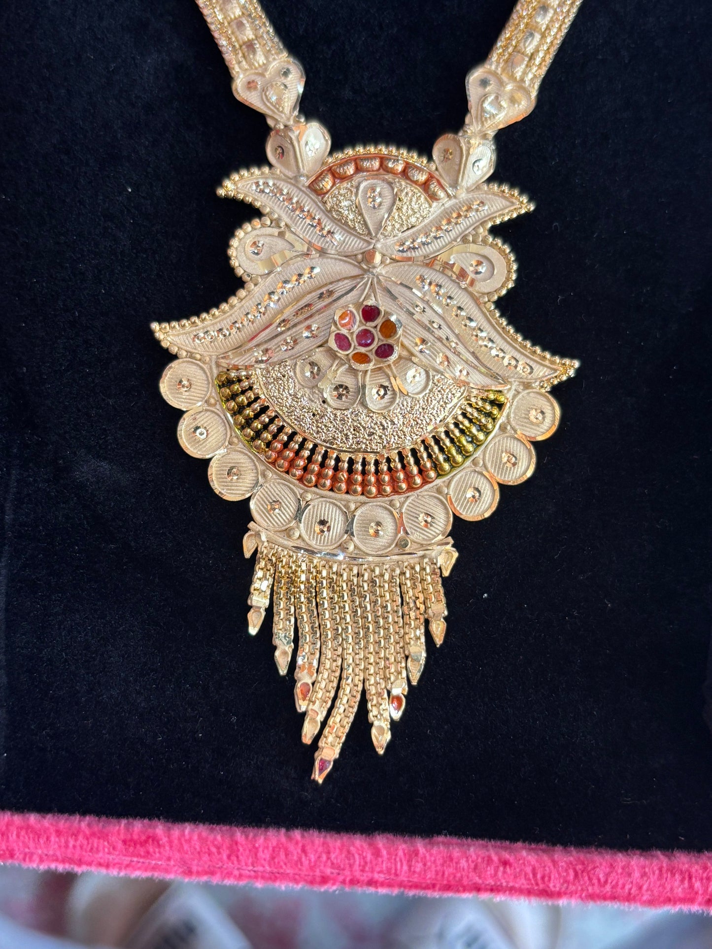 1 gm gold neclace long neclace