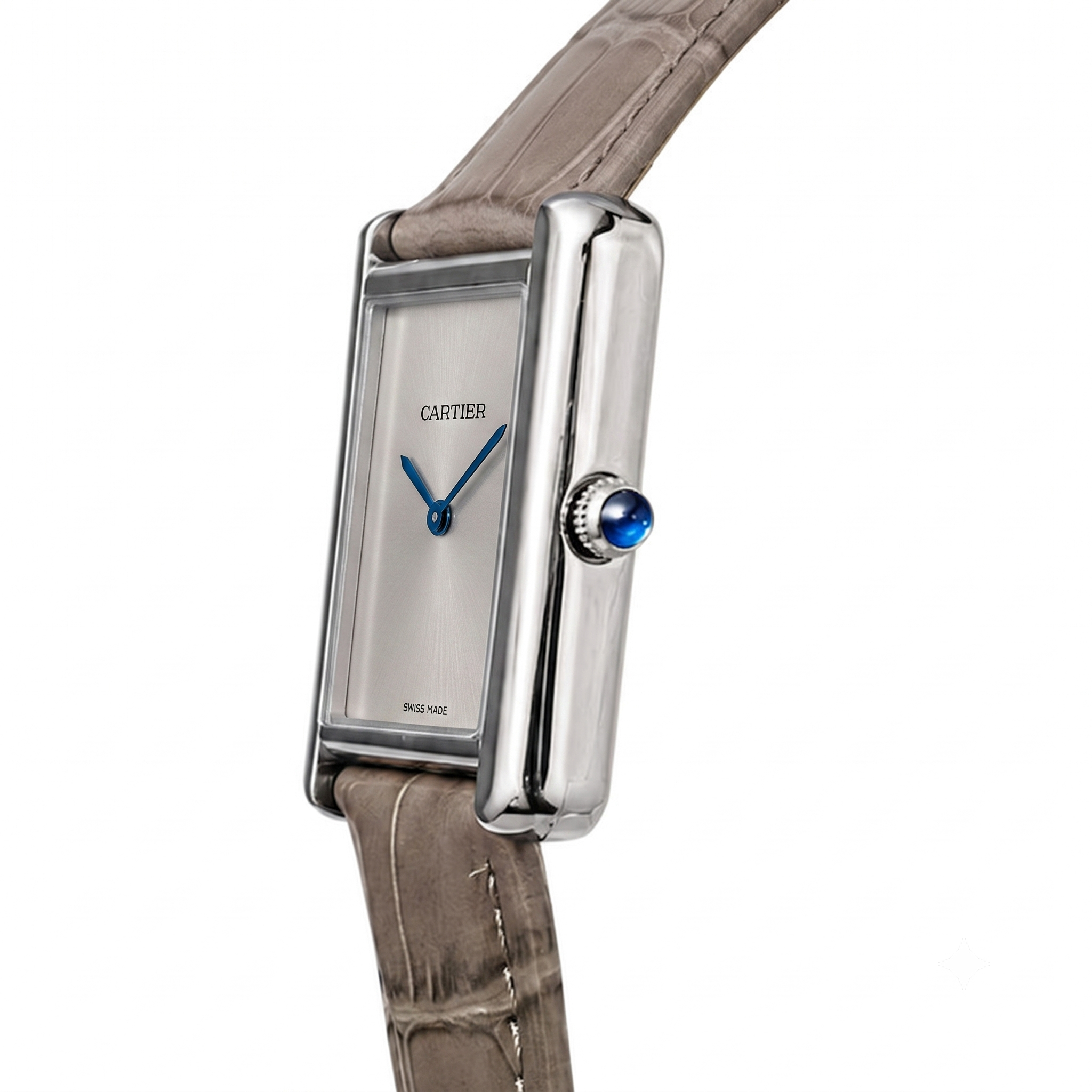 Cartier Tank Must Silver Dial Leather Strap Watch for Men & Women – Minimalist Luxury Dress Watch