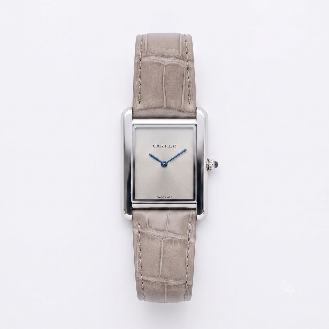Cartier Tank Must Silver Dial Leather Strap Watch for Men & Women – Minimalist Luxury Dress Watch