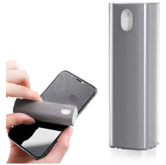 2-in-1 Screen Cleaner Spray with Built-in Microfiber Pad for Mobile and Laptop