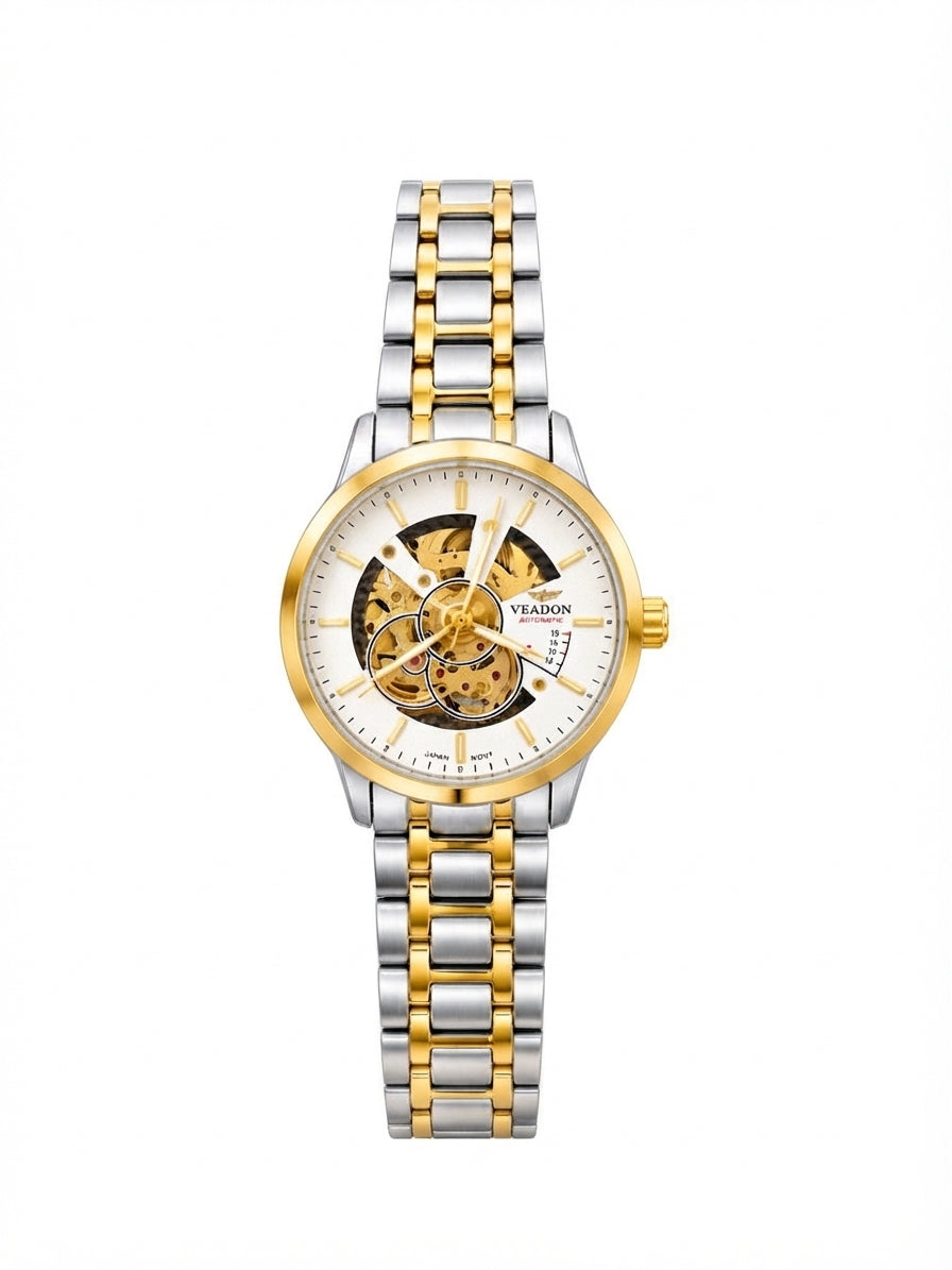 Veadons Premium Automatic Skeleton Mechanical Water Proof Watch for Men