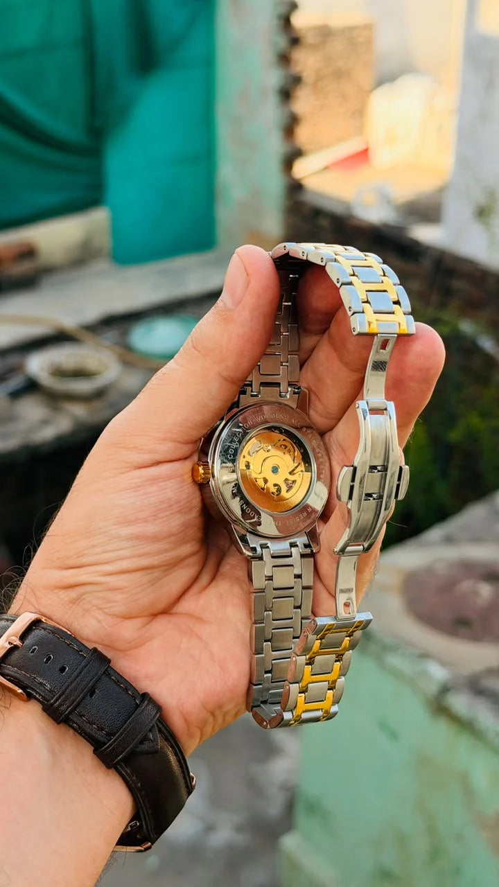 Veadons Automatic Skeleton Mechanical Water proof Watch for Men
